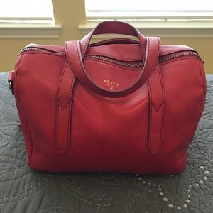Fossil Rachel Satchel - Red - handbag or crossbody